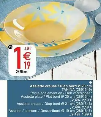 Cora Assiette creuse - diep bord tahina aanbieding