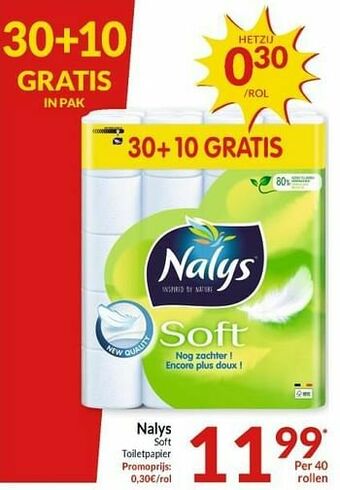 Intermarché Nalys soft toiletpapier aanbieding
