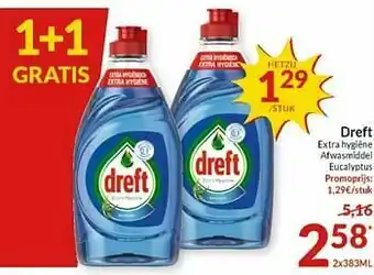 Dreft extra hygiene afwasmiddel eucalyptus