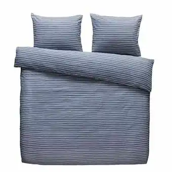 Leen Bakker Easy dekbedovertrek Rees - grijsblauw - 200x200 cm - Leen Bakker aanbieding