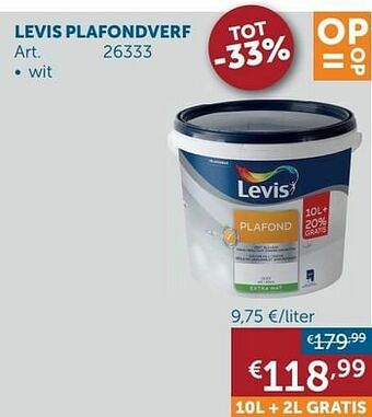 Zelfbouwmarkt Levis plafondverf aanbieding