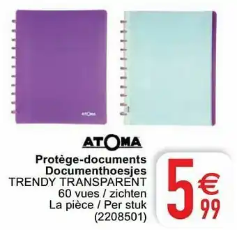 Cora Protège-documents documenthoesjes trendy transparent aanbieding