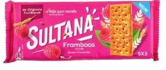 Colruyt Sultana Framboossmaak 5 x 43,6 g aanbieding