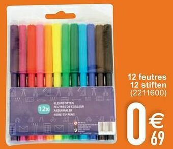 Cora 12 feutres 12 stiften aanbieding
