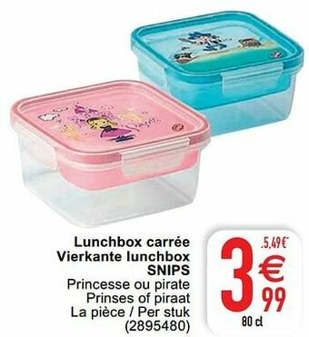 Cora Lunchbox carrée vierkante lunchbox snips aanbieding