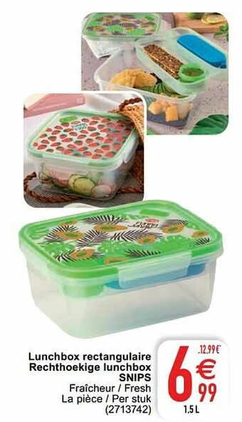 Cora Lunchbox rectangulaire rechthoekige lunchbox snips aanbieding