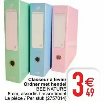 Cora Classeur à levier ordner met hendel bee nature aanbieding