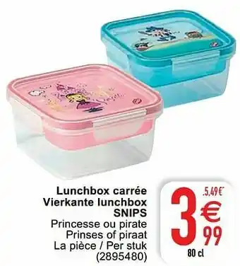 Cora Lunchbox carrée vierkante lunchbox snips aanbieding