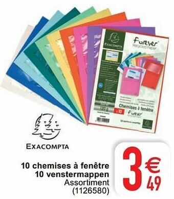 10 chemises à fenêtre 10 venstermappen