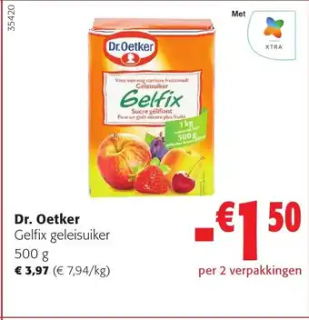 Colruyt Dr. Oetker Gelfix geleisuiker 500 g aanbieding