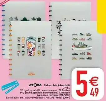 Cora Cahier a4 - a4-schrift chill aanbieding