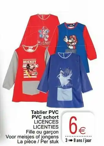 Cora Tablier pvc pvc schort licences licenties aanbieding