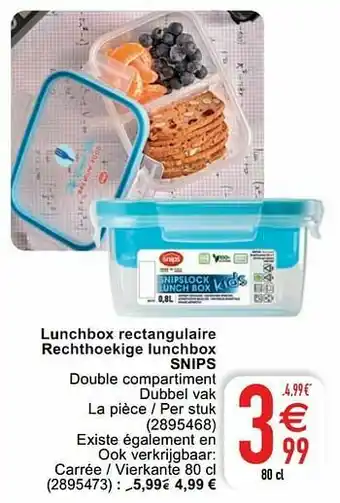 Cora Lunchbox rectangulaire rechthoekige lunchbox snips aanbieding