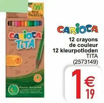 12 crayons de couleur 12 kleurpotloden tita