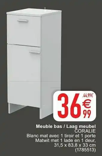 Cora Meuble bas - laag meubel coralie aanbieding