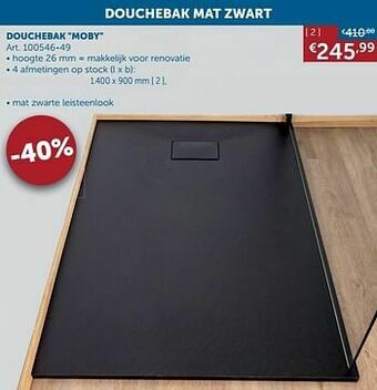 Zelfbouwmarkt Douchebak moby aanbieding