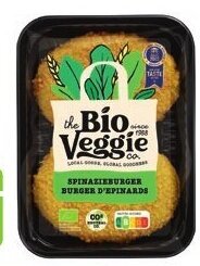 Colruyt The Bio Veggie Co. spinazieburger 160 g, aanbieding