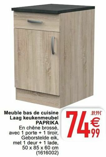 Meuble bas de cuisine laag keukenmeubel paprika