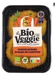 Colruyt The Bio Veggie Co. wortelburger 180 g aanbieding