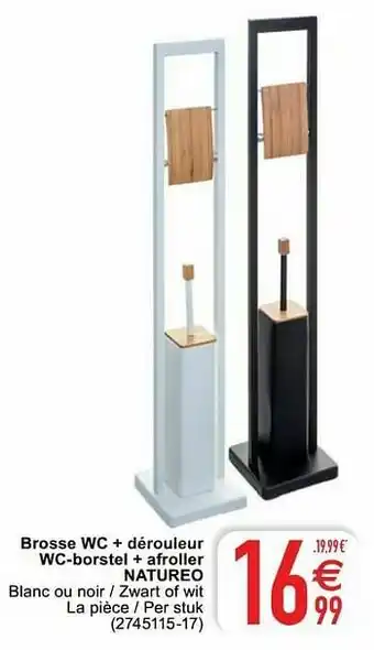 Cora Brosse wc + dérouleur wc-borstel + afroller natureo aanbieding