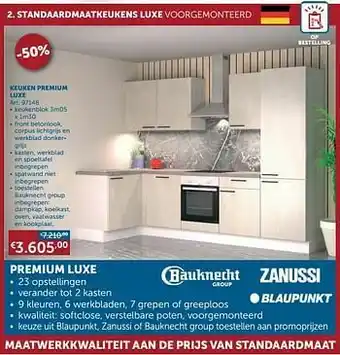 Zelfbouwmarkt Keuken premium luxe aanbieding
