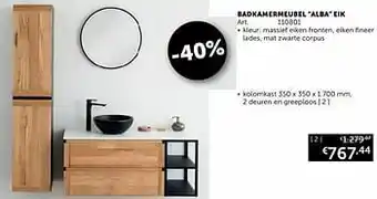 Zelfbouwmarkt Badkamermeubel alba eik kolomkast aanbieding