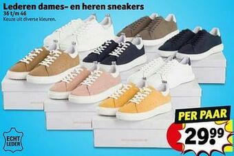 Lederen dames- en heren sneakers