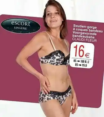 Cora Soutien-gorge à coques bandeau voorgevormde bandeaubeha claudi fleur aanbieding