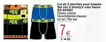 Cora Lot de 2 shorties pour homme set van 2 shorty`s voor heren rx sport aanbieding