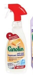 Colruyt Carolin Ontvetter met zeep van Marseille spray 650 ml aanbieding