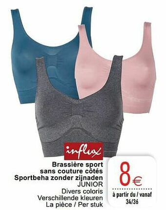 Cora Brassière sport sans couture côtés sportbeha zonder zijnaden junior aanbieding