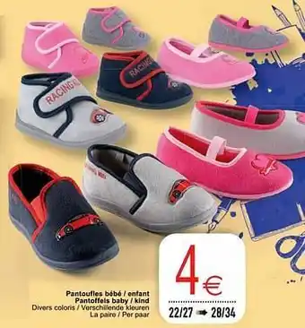 Cora Pantoufles bébé - enfant pantoffels baby - kind aanbieding