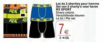 Cora Lot de 2 shorties pour homme set van 2 shorty`s voor heren rx sport aanbieding