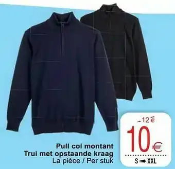 Pull col montant trui met opstaande kraag
