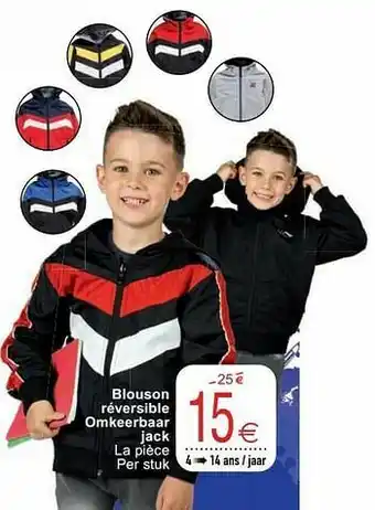 Cora Blouson réversible omkeerbaar jack aanbieding