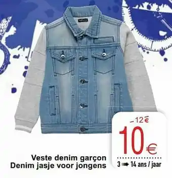 Cora Veste denim garçon denim jasje voor jongens aanbieding