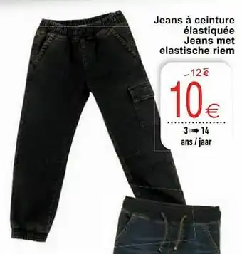 Jeans à ceinture élastiquée jeans met elastische riem