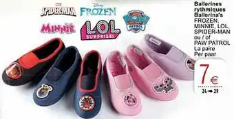 Cora Ballerines rythmiques ballerina`s frozen minnie lol spider-man ou - of paw patrol aanbieding