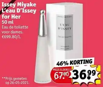 Kruidvat Issey miyake l’eau d’issey for her eau de toilette voor dames aanbieding