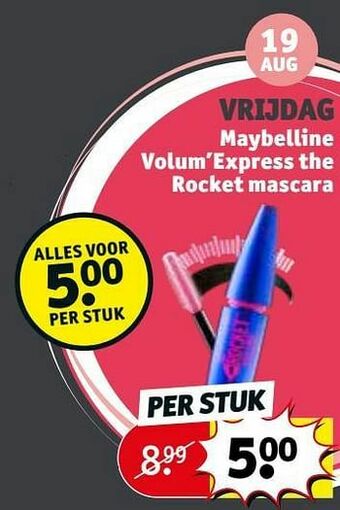 Kruidvat Maybelline volum’express the rocket mascara aanbieding