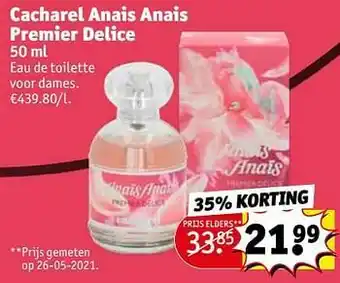 Kruidvat Cacharel anais anais premier delice eau de toilette voor dames aanbieding