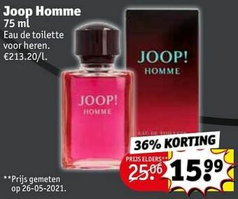 Kruidvat Joop homme eau de toilette voor heren aanbieding