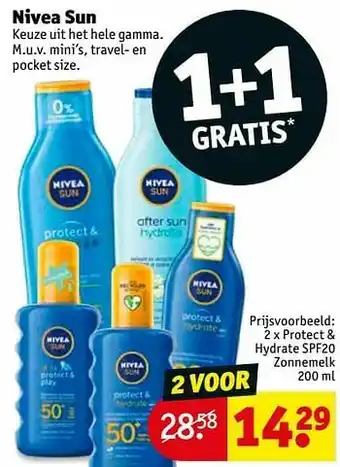 Kruidvat Protect + hydrate spf20 zonnemelk aanbieding