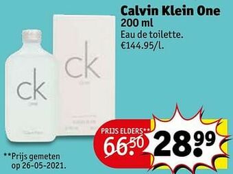 Kruidvat Calvin klein one eau de toilette aanbieding