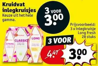 Kruidvat Inlegkruisje long fresh aanbieding