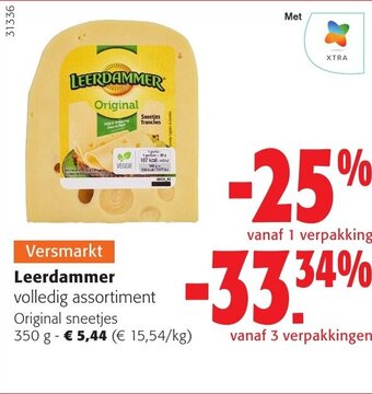 Colruyt Leerdammer Original sneetjes 350 g aanbieding