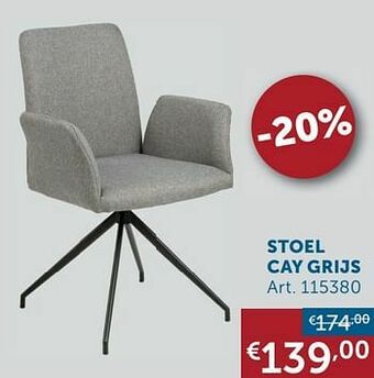 Zelfbouwmarkt Stoel cay grijs aanbieding
