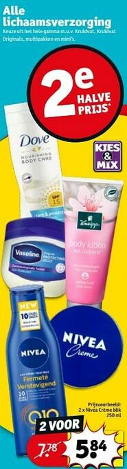 Kruidvat Nivea crème blik aanbieding