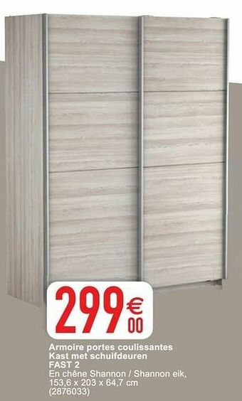 Cora Armoire portes coulissantes kast met schuifdeuren fast 2 aanbieding