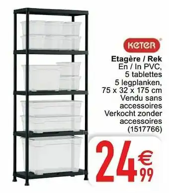 Cora Etagère - rek 5 tablettes aanbieding